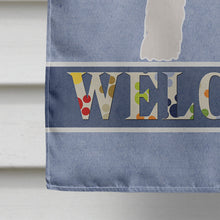Load image into Gallery viewer, Wire Fox Terrier Welcome Flag Canvas House Size BB8284CHF