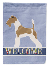 Load image into Gallery viewer, Wire Fox Terrier Welcome Flag Canvas House Size BB8284CHF