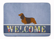 Load image into Gallery viewer, Longhaired Dachshund Welcome Machine Washable Memory Foam Mat BB8287RUG