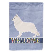 Load image into Gallery viewer, Berger Blanc Suisse Welcome Flag Canvas House Size BB8292CHF