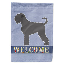 Load image into Gallery viewer, Black Russian Terrier Welcome Flag Canvas House Size BB8293CHF