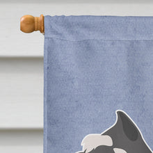 Load image into Gallery viewer, Miniature Schnauzer Welcome Flag Canvas House Size BB8298CHF