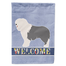 Load image into Gallery viewer, Old English Sheepdog Welcome Flag Canvas House Size BB8304CHF