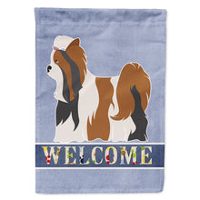 Load image into Gallery viewer, Biewer Terrier Welcome Flag Canvas House Size BB8308CHF