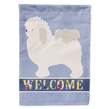 Load image into Gallery viewer, Bolognese Welcome Flag Canvas House Size BB8309CHF