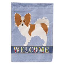 Load image into Gallery viewer, Papillon Welcome Flag Canvas House Size BB8310CHF