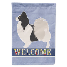 Load image into Gallery viewer, Papillon Welcome Flag Canvas House Size BB8322CHF