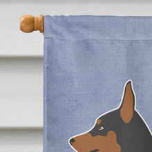Load image into Gallery viewer, Miniature Pinscher Welcome Flag Canvas House Size BB8323CHF