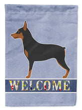 Load image into Gallery viewer, Miniature Pinscher Welcome Garden Flag - Outdoor Decorative Yard Flag