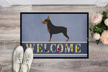 Load image into Gallery viewer, Miniature Pinscher Welcome Doormat - 18x27 Decorative Floor Mat – Indoor/Outdoor Rug with Artistic Flair BB8323MAT