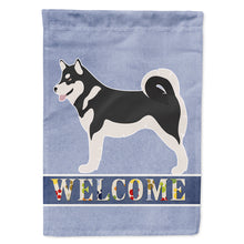 Load image into Gallery viewer, Alaskan Malamute Welcome Flag Canvas House Size BB8324CHF