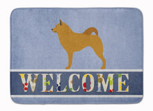 Load image into Gallery viewer, Finnish Spitz Welcome Machine Washable Memory Foam Mat BB8343RUG