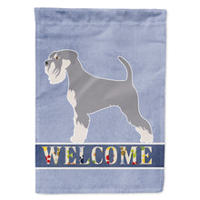 Load image into Gallery viewer, Schnauzer Welcome Flag Canvas House Size BB8350CHF
