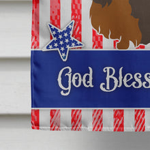 Load image into Gallery viewer, Longhaired Dachshund American Flag Canvas House Size BB8368CHF