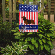 Load image into Gallery viewer, Longhaired Dachshund American Garden Flag - Outdoor Decorative Yard Flag BB8368GF