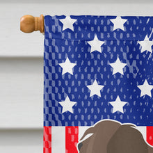 Load image into Gallery viewer, Bergamasco Shepherd American Flag Canvas House Size BB8372CHF