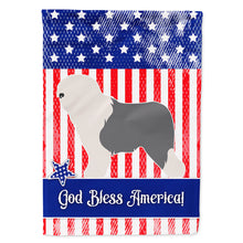 Load image into Gallery viewer, Old English Sheepdog Bobtail American Flag Canvas House Size BB8375CHF