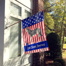 Load image into Gallery viewer, Saarloos Wolfdog American Flag Canvas House Size BB8377CHF