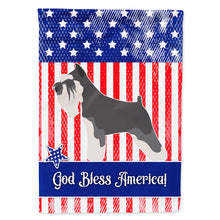 Load image into Gallery viewer, Miniature Schnauzer American Flag Canvas House Size BB8379CHF