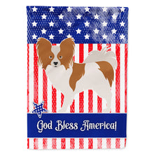 Load image into Gallery viewer, Papillon American Flag Canvas House Size BB8391CHF