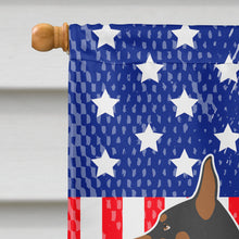 Load image into Gallery viewer, Miniature Pinscher American Flag Canvas House Size BB8404CHF