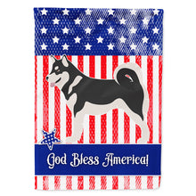 Load image into Gallery viewer, Alaskan Malamute American Flag Canvas House Size BB8405CHF
