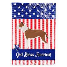 Load image into Gallery viewer, Pit Bull Terrier American Flag Canvas House Size BB8406CHF