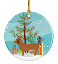 Load image into Gallery viewer, Alpine Dachsbrake Christmas Ornament - Round Ceramic Ornament – Artist-Designed Keepsake Decoration BB8432CO1