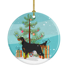 Load image into Gallery viewer, Gordon Setter Christmas Ornament - Round Ceramic Ornament – Artist-Designed Keepsake Decoration BB8436CO1