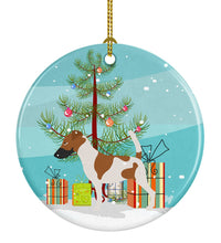 Load image into Gallery viewer, Smooth Fox Terrier Christmas Ornament - Round Ceramic Ornament – Artist-Designed Keepsake Decoration BB8441CO1