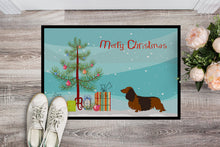 Load image into Gallery viewer, Longhaired Dachshund Christmas Doormat - 18x27 Decorative Floor Mat – Indoor/Outdoor Rug with Artistic Flair BB8449MAT