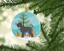 Load image into Gallery viewer, Black Russian Terrier Christmas Ornament - Round Ceramic Ornament – Artist-Designed Keepsake Decoration BB8455CO1