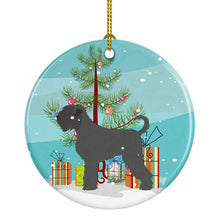 Load image into Gallery viewer, Black Russian Terrier Christmas Ornament - Round Ceramic Ornament – Artist-Designed Keepsake Decoration BB8455CO1