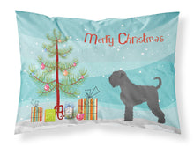 Load image into Gallery viewer, Black Russian Terrier Christmas Fabric Standard Pillowcase – Artistic Decorative Front, White Back BB8455PILLOWCASE