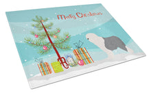 Load image into Gallery viewer, Old English Sheepdog Bobtail Christmas Glass Cutting Boards – Durable, Decorative Kitchen Art Large BB8456LCB