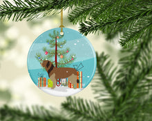 Load image into Gallery viewer, Catalan Sheepdog Christmas Ornament - Round Ceramic Ornament – Artist-Designed Keepsake Decoration BB8457CO1
