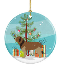 Load image into Gallery viewer, Catalan Sheepdog Christmas Ornament - Round Ceramic Ornament – Artist-Designed Keepsake Decoration BB8457CO1