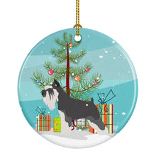 Load image into Gallery viewer, Miniature Schnauzer Christmas Ornament - Round Ceramic Ornament – Artist-Designed Keepsake Decoration BB8460CO1