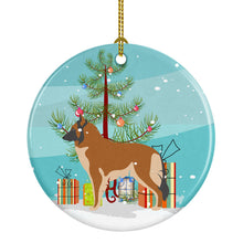 Load image into Gallery viewer, Belgian Tervuren Christmas Ornament - Round Ceramic Ornament – Artist-Designed Keepsake Decoration BB8465CO1