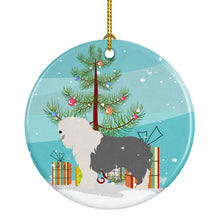 Load image into Gallery viewer, Old English Sheepdog Christmas Ornament - Round Ceramic Ornament – Artist-Designed Keepsake Decoration BB8466CO1