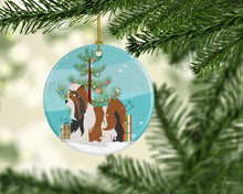 Load image into Gallery viewer, Biewer Terrier Christmas Ornament - Round Ceramic Ornament – Artist-Designed Keepsake Decoration BB8470CO1