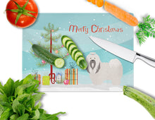 Load image into Gallery viewer, Lhasa Apso Christmas Glass Cutting Boards – Durable, Decorative Kitchen Art Large BB8481LCB