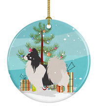 Load image into Gallery viewer, Papillon Christmas Ornament - Round Ceramic Ornament – Artist-Designed Keepsake Decoration BB8484CO1