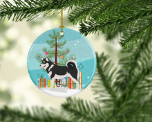 Load image into Gallery viewer, Alaskan Malamute Christmas Ornament - Round Ceramic Ornament – Artist-Designed Keepsake Decoration BB8486CO1