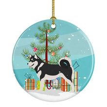 Load image into Gallery viewer, Alaskan Malamute Christmas Ornament - Round Ceramic Ornament – Artist-Designed Keepsake Decoration BB8486CO1