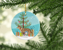 Load image into Gallery viewer, Czechoslovakian Wolfdog Christmas Ornament - Round Ceramic Ornament – Artist-Designed Keepsake Decoration BB8497CO1