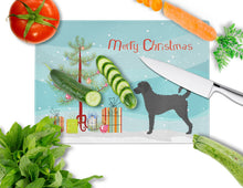 Load image into Gallery viewer, Labradoodle Christmas Glass Cutting Boards – Durable, Decorative Kitchen Art Large BB8499LCB