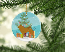 Load image into Gallery viewer, Finnish Spitz Christmas Ornament - Round Ceramic Ornament – Artist-Designed Keepsake Decoration BB8505CO1