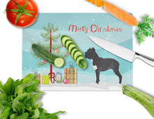 Load image into Gallery viewer, Cane Corso Christmas Glass Cutting Boards – Durable, Decorative Kitchen Art Large BB8507LCB