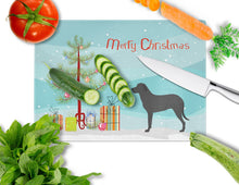 Load image into Gallery viewer, Majorca Shepherd Dog Christmas Glass Cutting Boards – Durable, Decorative Kitchen Art Large BB8508LCB